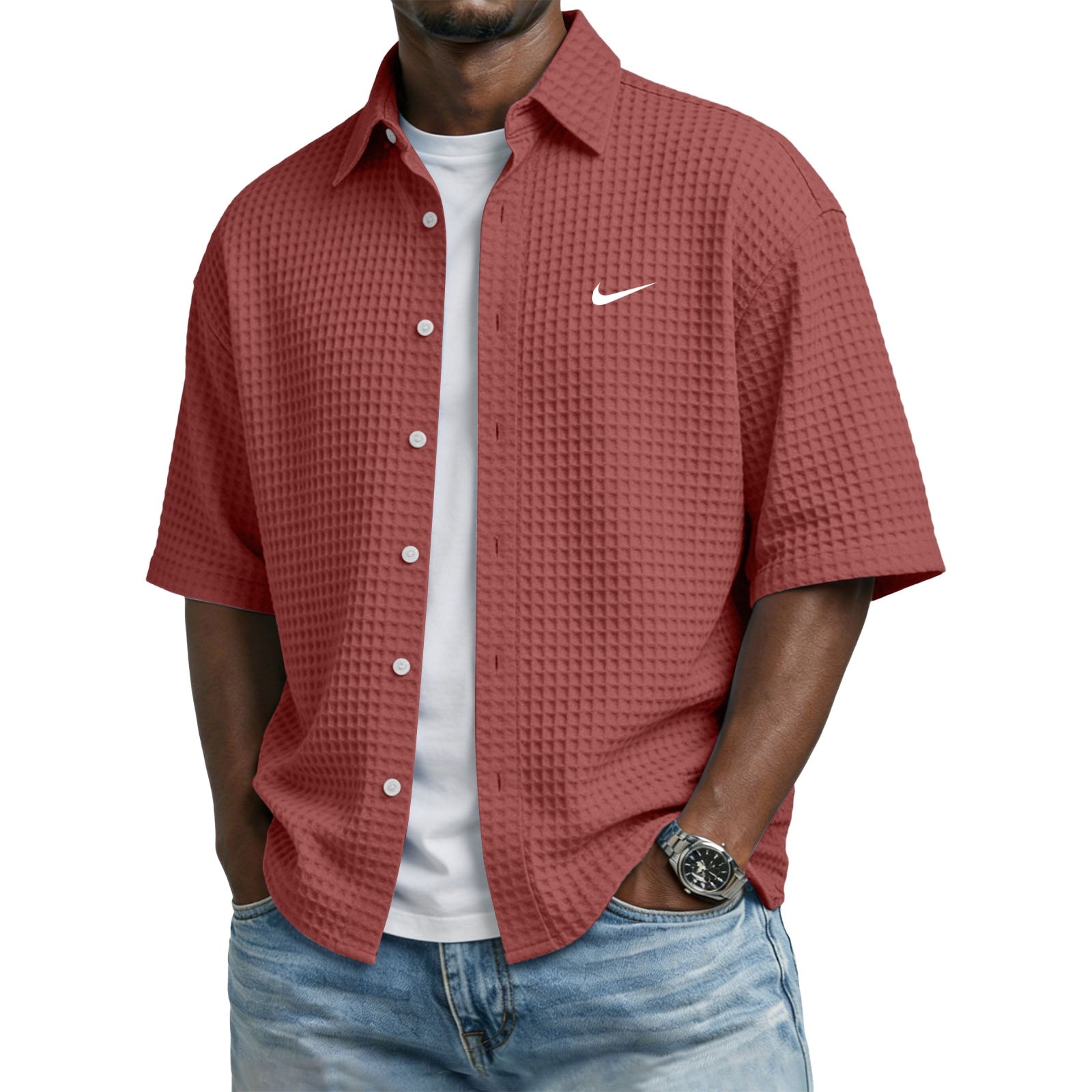 Everyday Waffle Lapel Comfort Tee