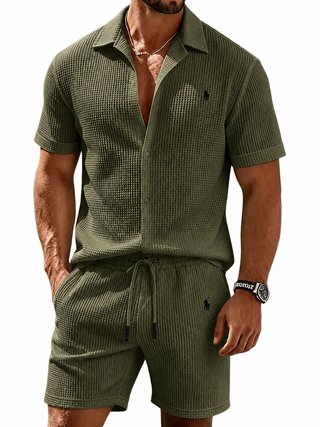 Coastal Waffle Knit Resort Set