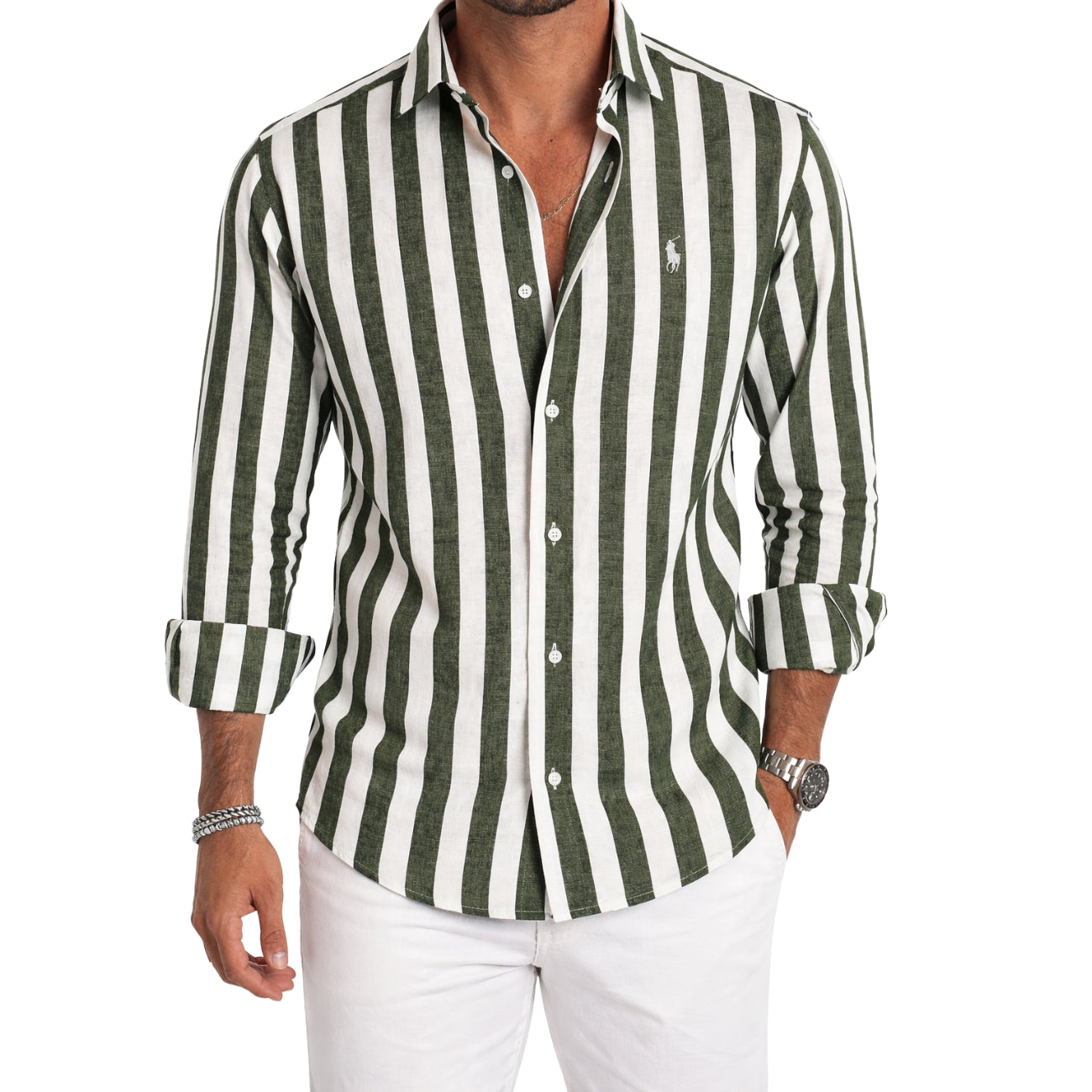 Everyday Classic Striped Button Shirt