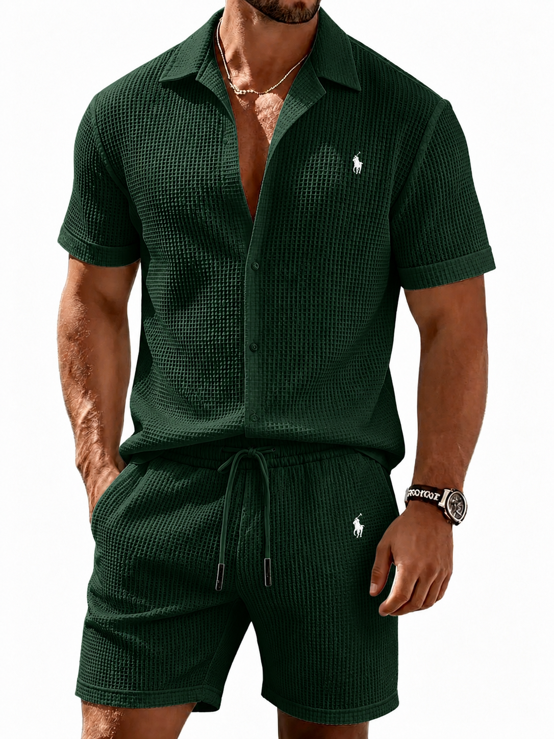 Coastal Waffle Knit Resort Set