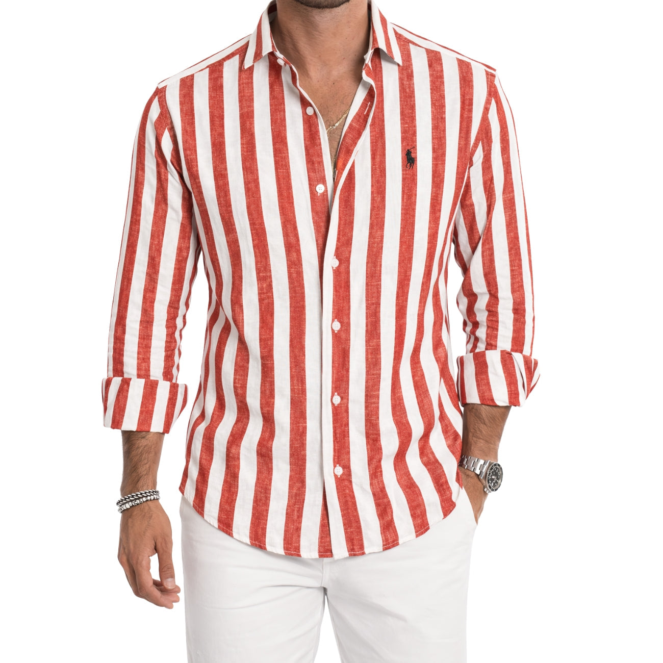 Everyday Classic Striped Button Shirt
